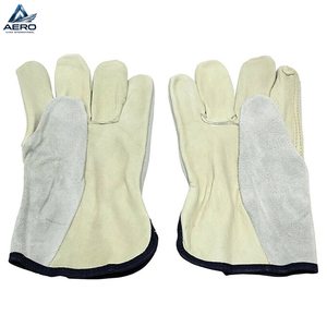 Elasticated Wrist Design Secure Fit Reinforced Construction For Warehouse & Handling General Purpose Split Leather Safety Driver - Product Image 6