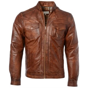 Manufacturer Embroidery Street Wear <b>Leather</b> <b>Jacket</b> Custom Genuine <b>Leather</b> <b>Jackets</b> for Winter <b>Men</b> Waterproof Breathable - Product Image 4