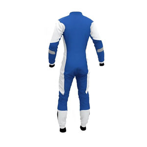Combinaison de travail bleue et blanche pour homme, polyester, réfléchissante, manches longues, uniforme - Product Image 2