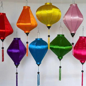 Linternas de seda con marco de bambú premium de Vietnam, linternas de seda decorativas hechas a mano para decoración del hogar - Product Image 1