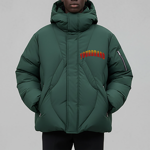 Veste matelassée longue pour homme en nylon 400T, tissu de qualité supérieure, mode hiver USA Europe, veste matelassée courte pour homme 100 % - Product Image 4