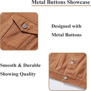 Wholesale Winter Slim Fit Men's Casual High Quality Custom Denim Jacket in <b>Light</b> Blue Colors Windproof & Heated 100% Cotton - Product Image 3