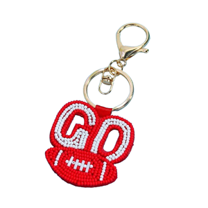GO Football Abalorio de Cuentas de Semillas Hecho a Mano, Accesorio para el Día del Partido y para Aficionados al Deporte - Product Image 1