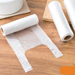T-shirt de couleur noire sacs en plastique fabriqués au Vietnam pas cher HDPE LDPE plastique Poly T-Shirt sacs à provisions jaune blanc t-shirt sac - Product Image 5
