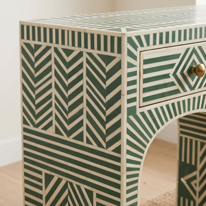 Mesa Consola de Almacenamiento Ecológica, Hecha a Mano, con Incrustaciones de Hueso, Moderna, Ligera, Duradera y Personalizable, para Sala de Estar - Product Image 4