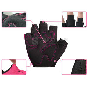 Gants de cyclisme sportifs mi-doigts respirants, design professionnel, unisexe, logo personnalisé, vente en gros, pour la pratique du vélo - Product Image 3