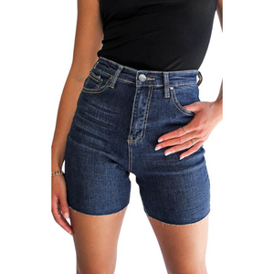 Shorts de Mezclilla Rectos de Cintura Media para Mujer, Transpirables, de Secado Rápido, Cómodos, Diseño Casual, Sexy y Vintage, Venta al Por Mayor de Fábrica - Product Image 1