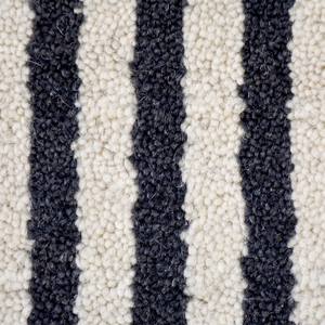 Tapis floral tufté à la main en laine noire et ivoire DECORDEC, antidérapant, écologique, à poils épais pour chambre, salon et intérieurs d'hôtels - Product Image 4