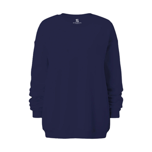 Sudadera Oversize para Mujer, Cuello Redondo, Manga Larga, Estilo Urbano, Casual, Color Sólido, Tela de Algodón Suave, Logotipo Personalizado - Product Image 3