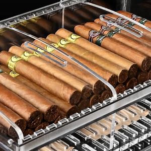 Boîte de présentation sophistiquée pour cigares et cigarettes Solution de rangement élégante Vitrine Préserver la collection de tabac de qualité supérieure avec style - Product Image 1