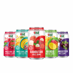 Banane 330ml boisson de jus 24 canettes carton peut sans sucre sans sucre ajouté OEM ODM marque privée échantillon gratuit prix d'usine - Product Image 1