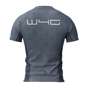 T-shirts pour hommes personnalisés à col rond, manches courtes, coupe ajustée légère, respirants, 100% polyester, extensibles dans quatre directions, écologiques - Product Image 2