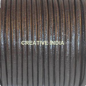 Cordones de cuero metálicos redondos de varios tamaños para manualidades DIY y joyería precio al por mayor-accesorios y componentes de joyería - Product Image 2