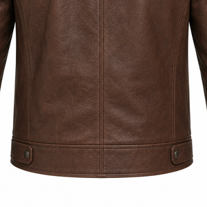 Men's Premium Genuine Leather Racer <b>Jacket</b> Vintage Moto Style Full Grain Leather <b>Biker</b> Coat Wholesale Custom Manufacturing USA - Product Image 6