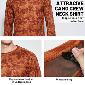 เสื้อเชิ้ตผู้ชายผ้าโพลีเอสเตอร์ผสมคอตตอนสำหรับกิจกรรมกลางแจ้ง ทรงเข้ารูป ป้องกันแสงแดด UPF50+ ขายส่ง เสื้อเจอร์ซีย์แขนยาวสำหรับตกปลา - Product Image 3