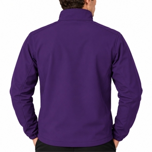 Veste d'extérieur légère en softshell pour homme, fermeture éclair intégrale, col montant, protection, poche poitrine pratique, poches latérales sécurisées, flexible - Product Image 2