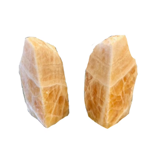 Matériaux de pierres précieuses de haute qualité, serre-livres en calcite miel, pierres naturelles brutes, minéraux, cristaux pour la décoration, vente en gros - Product Image 2