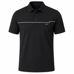 Chemise Premium pour Homme à Col Mandarin, Design Personnalisé, Golf, Tennis, Vêtements de Sport, Léger, Séchage Rapide, 100% Coton Tricoté - Product Image 2