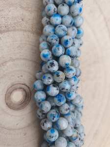 Perles de jaspe K2 8 mm, perles en pierre naturelle, brin de 22 à 44 pièces, véritable granit K2, fournitures pour la fabrication de bijoux - Product Image 3