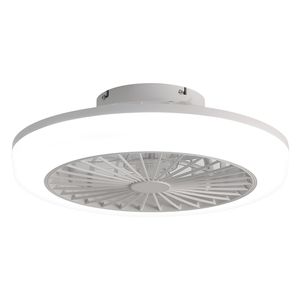 Ventilatore da soffitto LED moderno da 18 pollici a basso profilo con luce e telecomando, design senza pale a incasso per camera da letto e cucina - Product Image 2