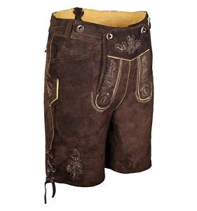 2024 personnalisé Trachten kurz leaderhose/Trachten bavarois pantalon personnalisé Lederhosen cuir véritable court Lederhose pour hommes - Product Image 3
