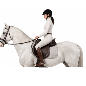 Tapis de selle de course pour chevaux en cuir véritable et tissu de coton, haute qualité, cousu, respirant, personnalisable, style western et saut d'obstacles, vente en gros - Product Image 4