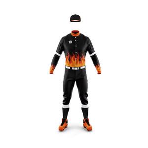 Mens Baseball Uniform Set with Button-Up Jersey and Elastic Waist Pants Baseball Uniform Kit for Players with Full Customization - Product Image 5