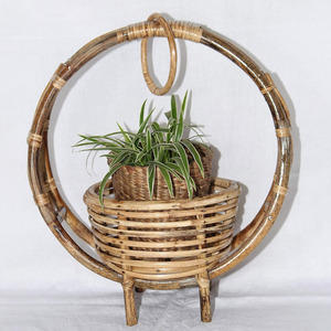 Top choice hanging planter <b>stand</b> rattan pot planters hanger basket for <b>vegetable</b> flower plant - Product Image 1