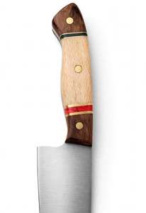 Cuchillo de Chef de Acero Inoxidable Forjado a Mano, Hoja Ancha, Cuchillo de Cocina para Rebanar, Mango de Madera - Product Image 6