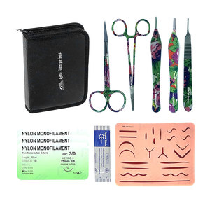 Surgical Suture <b>Kits</b> Complete Suture Practice <b>Kit</b> 3 Layer with Mesh Suture Pad Surgical Medic Instruments Medical Surgical Tools - Product Image 1