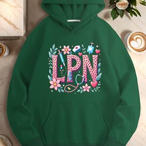 Sudaderas con capucha de mujer con diseño temático médico LPN - Product Image 3