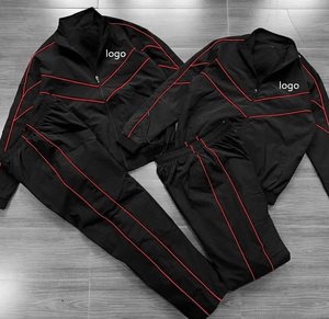 Ensemble de survêtement décontracté en nylon et coton pour homme, coupe-vent deux pièces, idéal pour l'automne - Product Image 4