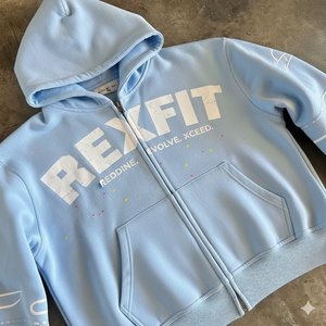 Top Quality <b>All</b> Colors Hoodies Streetwear Heavyweight French Terry Customized Rhinestones Screen Printing Zipper Hoodies - Product Image 3