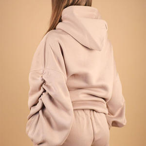 Ensemble pull à capuche et short pour femme, impression personnalisée, vêtements de détente confortables pour la maison, mode streetwear, OEM ODM - Product Image 5