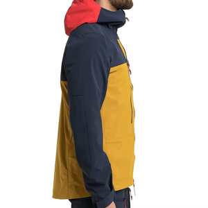 Chaqueta de Motocicleta Impermeable Unisex con Capucha y Bloques de Color, Estilo Deportivo, Exterior de Poliéster Recubierto de PU, Ropa de Invierno para Exteriores - Product Image 3