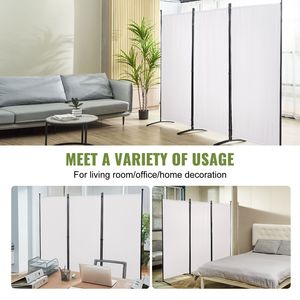 "3-Panel Folding Fabric Room Divider for Office & Bedroom 6.1 ft Privacy <b>Screen</b>" - Product Image 6