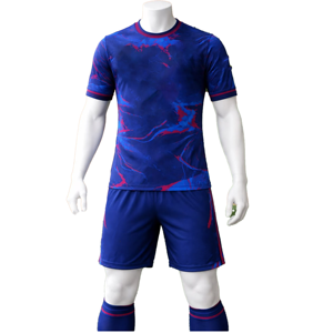 Maillot de football sublimé vert foncé pour homme, col rond, manches courtes, en polyester respirant, vêtement de sport toutes saisons - Product Image 4
