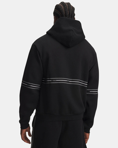 Newest Design Men's Black Lining Hooded Zip-Up Sweatshirt Solid Color French Terry 100% Cotton Drop Shoulder Casual Embroidered - Product Image 2
