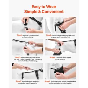 Soporte Ajustable para Rodilla de Perro con Bisagra Estabilizadora, Arnés para Pata Trasera Derecha, Férula para Articulación de Mascota para Perros con Rotura de LCA - Product Image 5