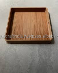 Bandeja de cena de madera ligera Premium de lujo 2025 Rectángulo Acacia Mejor calidad Servicio sostenible Snack Ensalada Postre Cargador - Product Image 3