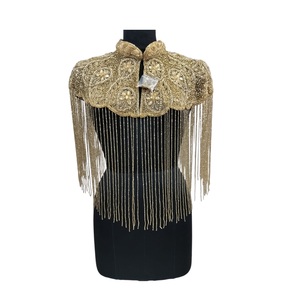 Cape en dentelle à motifs géométriques élégante avec perles et sequins, en tissu 100 % coton, aux meilleurs prix d'Inde – Collection 2026 - Product Image 1