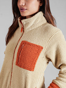 Chaqueta de Forro Polar Térmica de Moda para Mujer, Chaqueta de Forro Polar Sherpa con Cierre de Cremallera para Exteriores, Personalizada y de Alta Calidad - Product Image 2