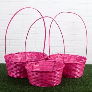 Bamboo <b>Storage</b> <b>Baskets</b> Natural Flower Fruit Gift Packing Container <b>Basket</b> Large Medium <b>Small</b> Custom Size Upon Request - Product Image 3