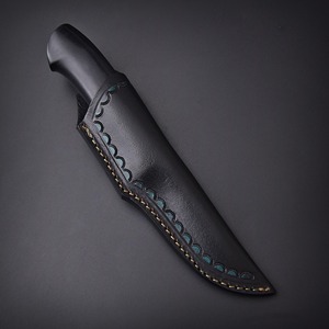 Couteau de chasse à lame fixe en acier Damas fait main sur mesure, pointe tombante, manche rose, 8 pouces de longueur totale, épaisseur 0,5 mm, DIY - Product Image 6
