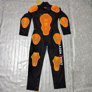 ใหม่ Coverall สีดำชุดสูทแฟชั่นระบายอากาศสำหรับแข่งรถจักรยานยนต์ทำจากผ้าฝ้ายสีแดง2แผ่นชุดชิ้นเดียว - Product Image 4