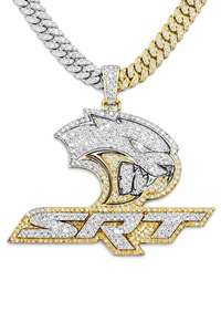 จี้เพชรโมอิสซาไนต์เกรด VVS รุ่น Hellcat Iced สุดหรู พร้อมใบรับรอง สร้อยคอสไตล์ฮิปฮอป แร็ปเปอร์ บลิงค์  ชุบทองคำขาว 925 - Product Image 5