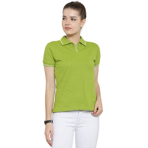 Polo élégant et décontracté pour femme, en coton doux et agréable pour la peau, manches courtes, col boutonné, idéal pour le bureau ou les loisirs quotidiens - Product Image 1