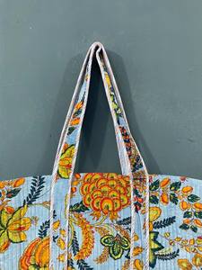 Sac fourre-tout en coton personnalisé pour femmes, motif vintage, multicolore, fermeture éclair durable, sac tendance, léger, sacs d'hiver et d'été - Product Image 3