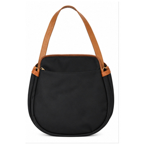 Premium Quality Minimalist Black Canvas Shoulder Bags Brown Leather Accents Bags Durable Outdoor Use Accessory Falconry Bags - Product Image 2