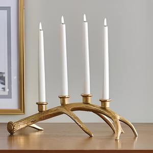 Traditional Aluminum <b>Candle</b> Stand Decorative Brass <b>Candle</b> <b>Holder</b> for Home Dining Table Wedding Centerpiece Party Decoration - Product Image 4